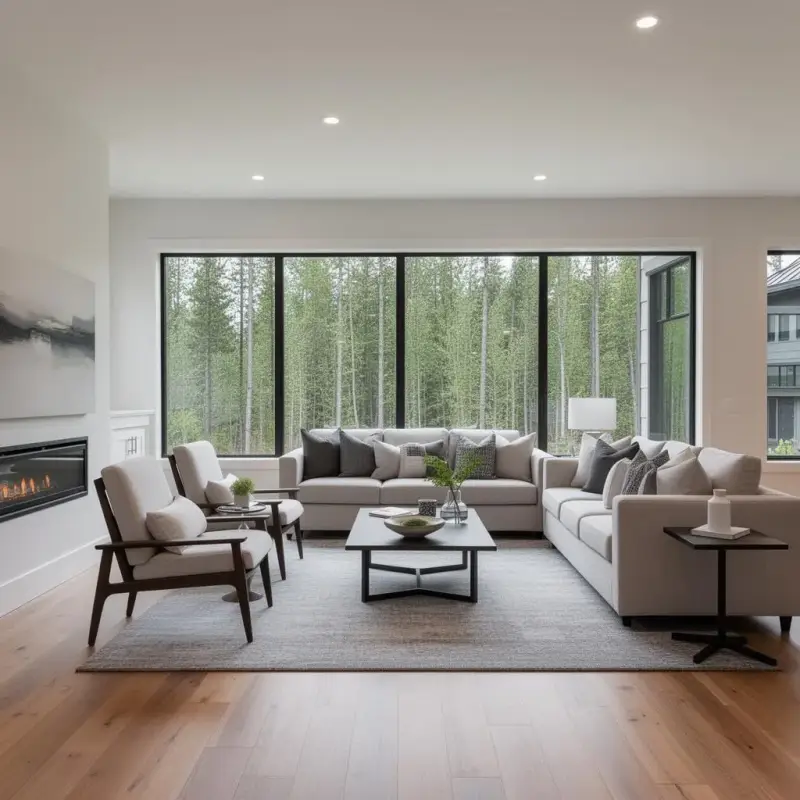 Professional house cleaning results in a Cedar Hills, Oregon living room