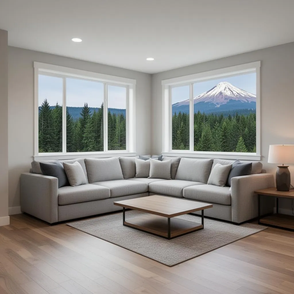 Professional house cleaning results in a Gresham, Oregon living room