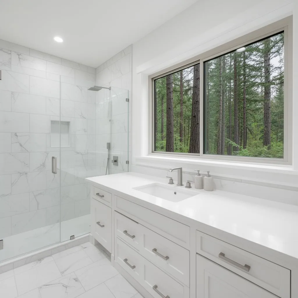 Sparkling clean bathroom after house cleaning service in Happy Valley, Oregon