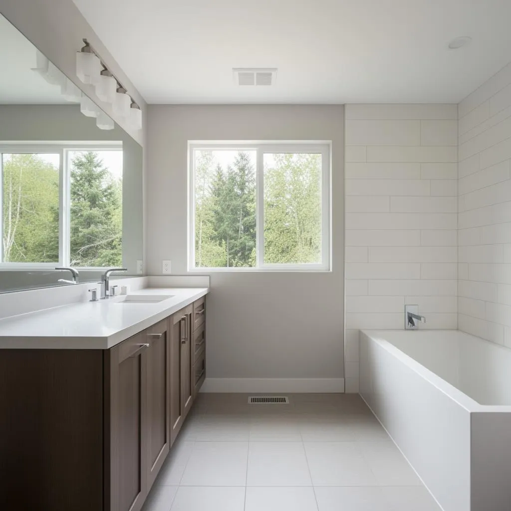 Sparkling clean bathroom after house cleaning service in King City, Oregon