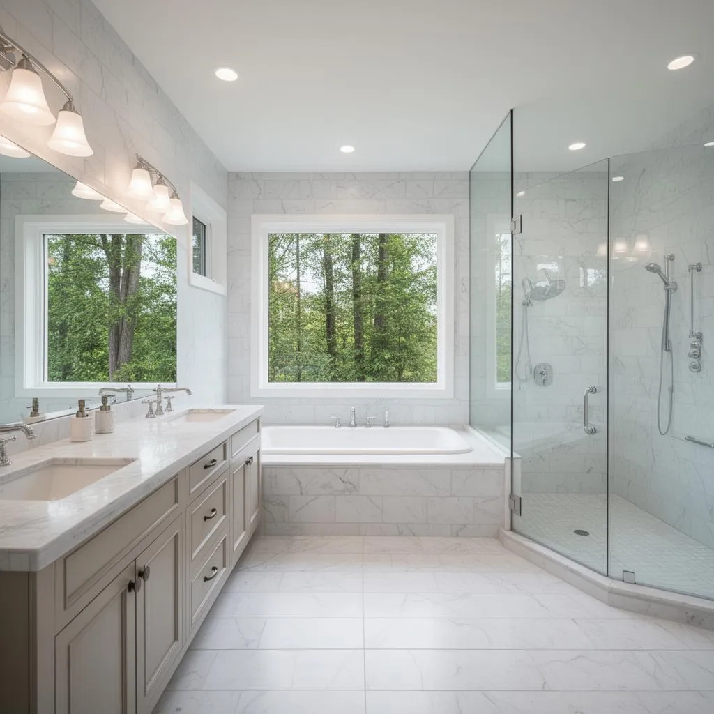 Sparkling clean bathroom after house cleaning service in Lake Oswego, Oregon