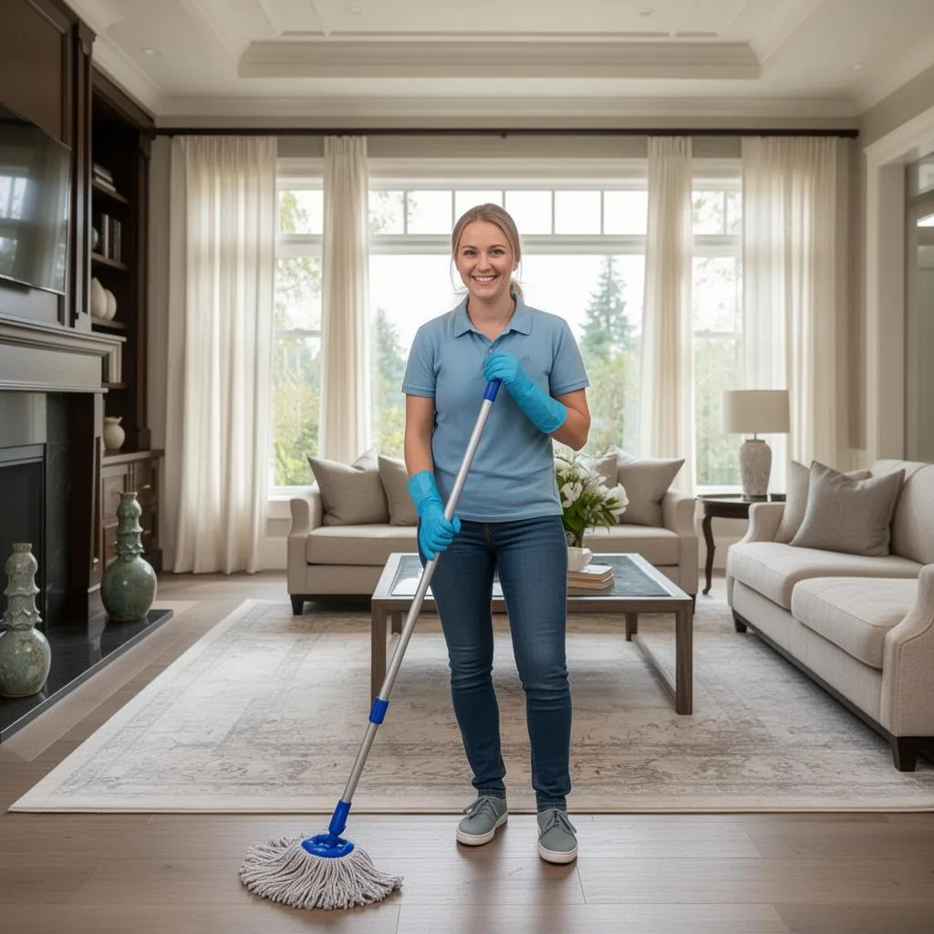 Neat Hive house cleaner providing maid service in a Lake Oswego, Oregon home