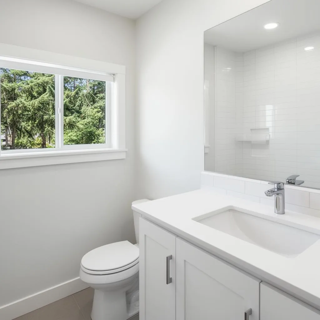 Sparkling clean bathroom after house cleaning service in Milwaukie, Oregon