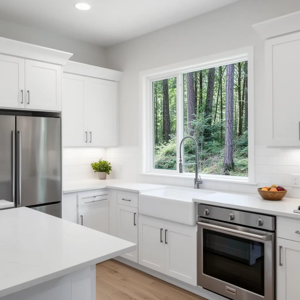 Kitchen cleaned by professional maid service in Sherwood, Oregon