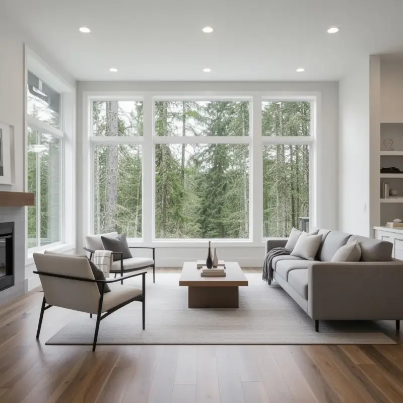 Professional house cleaning results in a Tualatin, Oregon living room