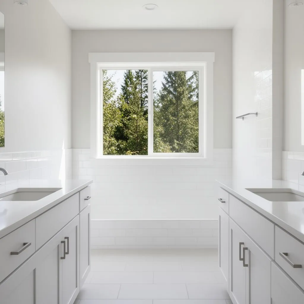 Sparkling clean bathroom after house cleaning service in Wilsonville, Oregon