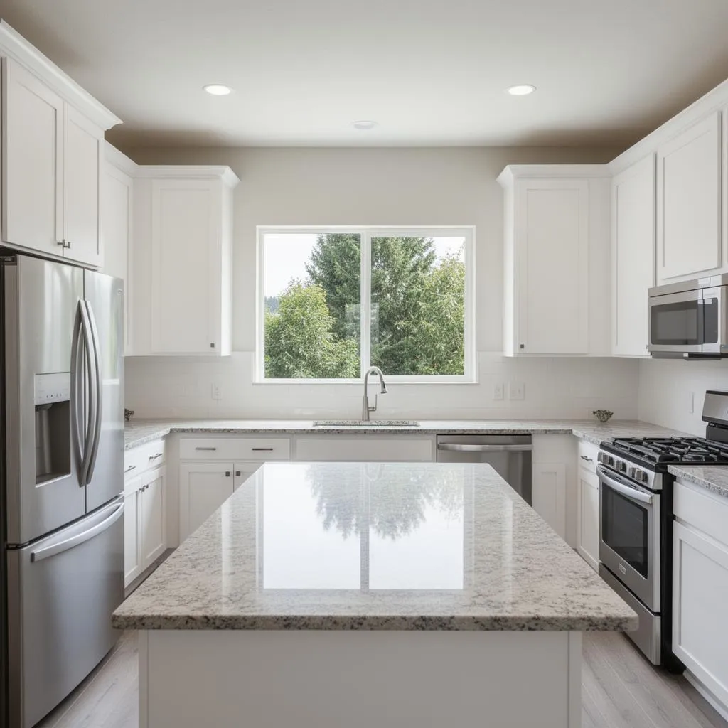 Kitchen cleaned by professional maid service in Wilsonville, Oregon